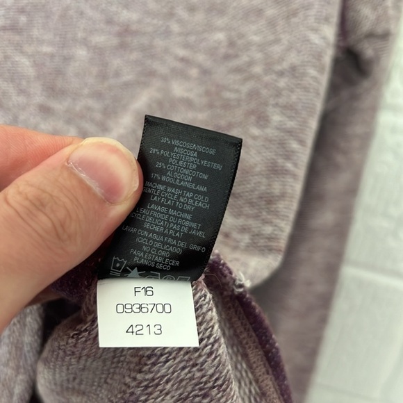 Kuhl Women’s Nova Wool Blend Cowl Neck Sweater Purple Long Sleeve Pullover Large - Picture 10 of 12